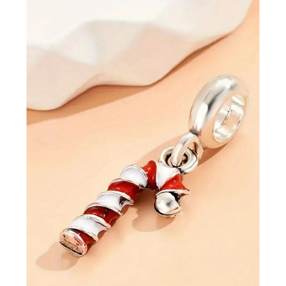 Red and White Candy Cane Charm